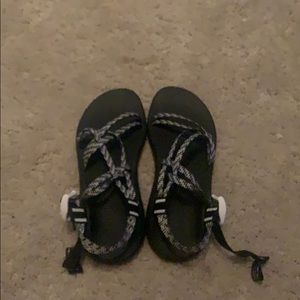 Women's 9 black and white Chacos